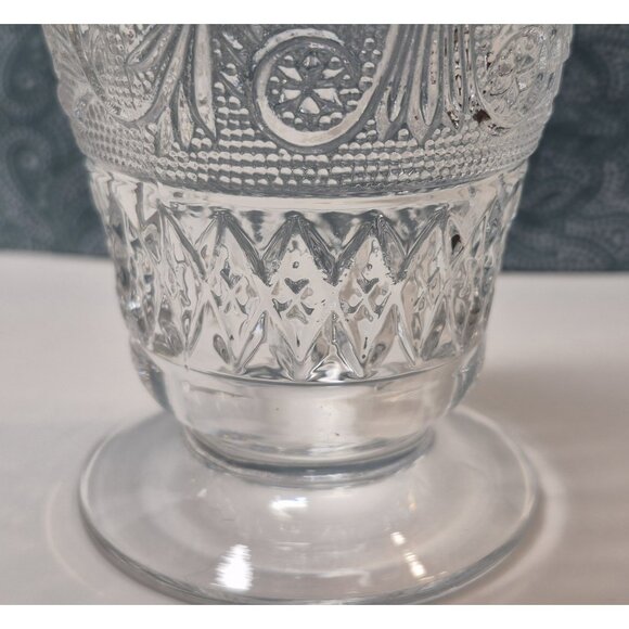 Set Of 4 Duncan Miller Sandwich Glass Footed Tumblers Vintage Iced Tea Glass - Picture 8 of 10